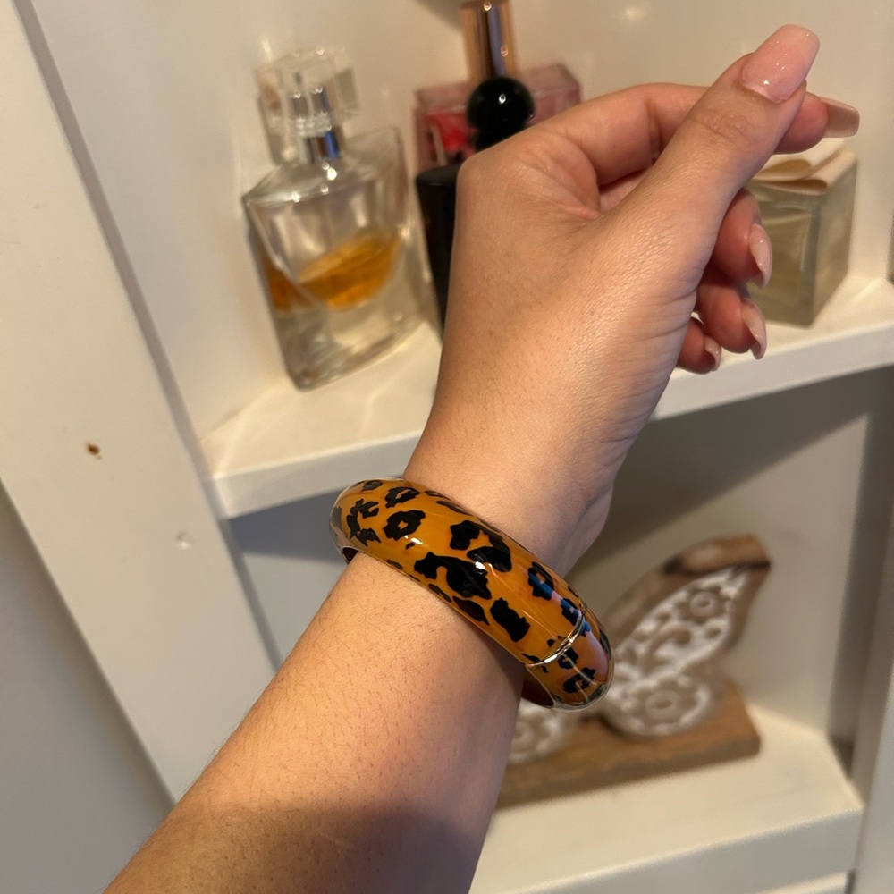 Leopard Print Bangle Bracelet